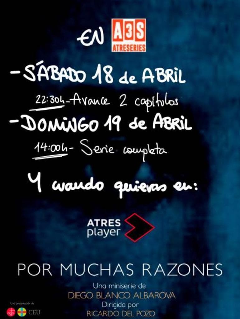 Serie 'Por muchas razones', el domingo estreno en Atreseries