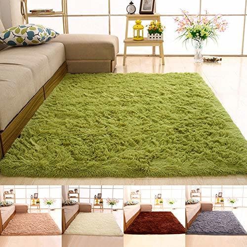 Home Syfinee Super Soft Fluffy Faux Rug Modern Living Room Rugs Bedroom Soft