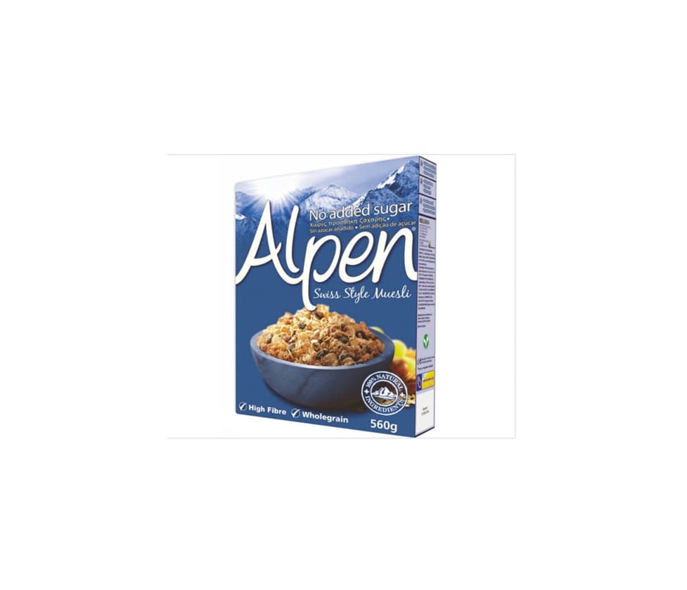 Producto Cereais Alpen sem adição de açúcar 