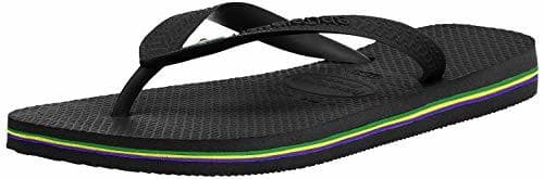 Moda Havaianas Brasil, Chanclas Unisex adulto, Negro