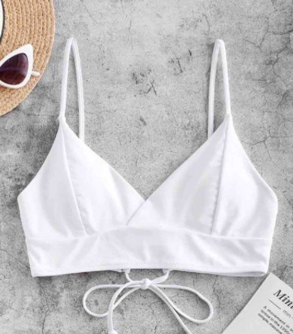 Fashion Lace-Up Surplice Bikini Top