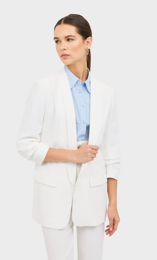 Moda Blazer básico branco