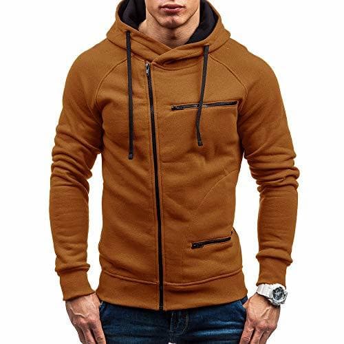 Producto ALIKEEY Hombres De Manga Larga Casual Sudadera con Capucha Otoño Solido Top