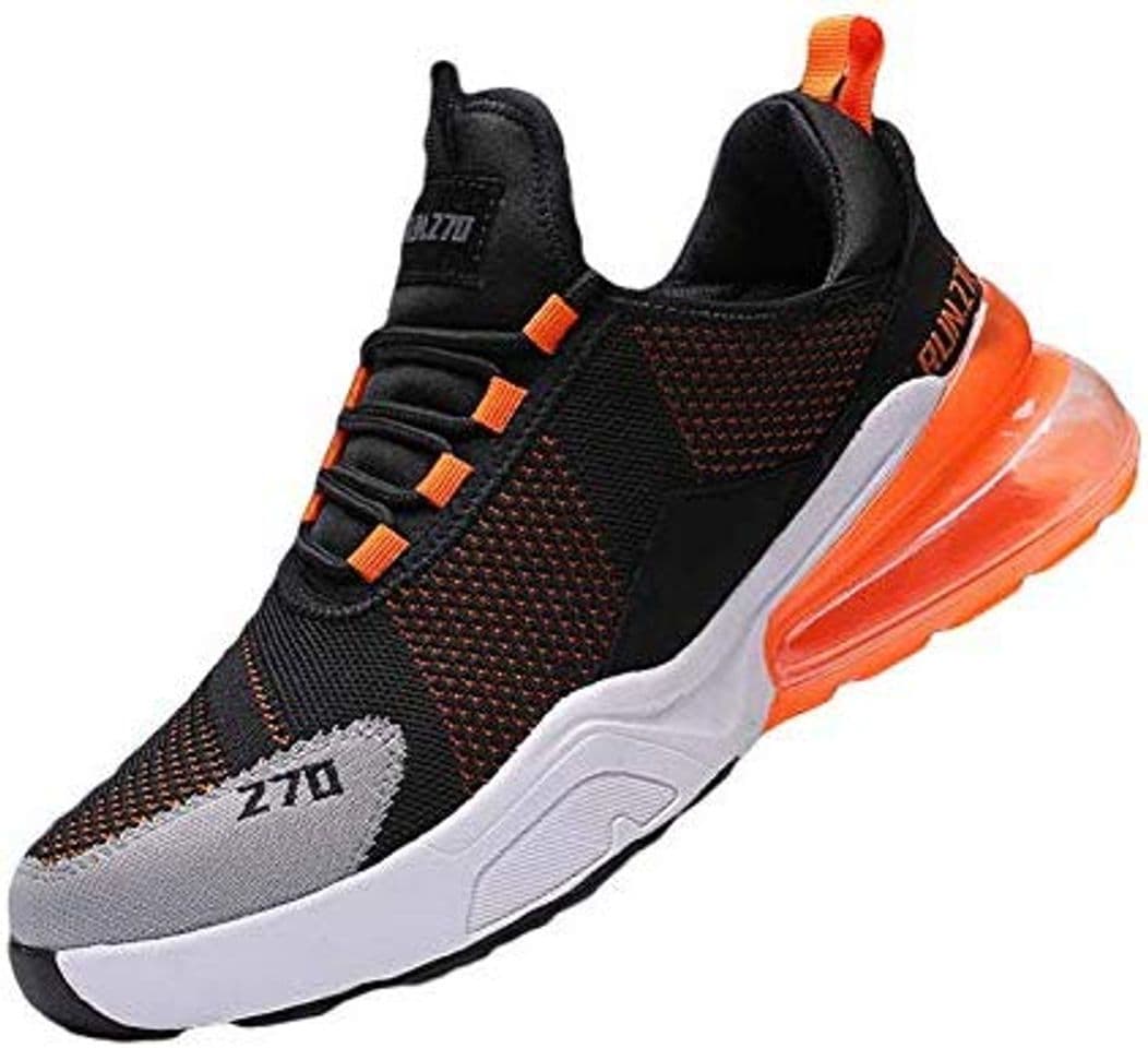 Fashion Zapatillas Running para Hombre Aire Libre y Deporte Transpirables Casual Zapatos Gimnasio Correr Sneakers Verde 43