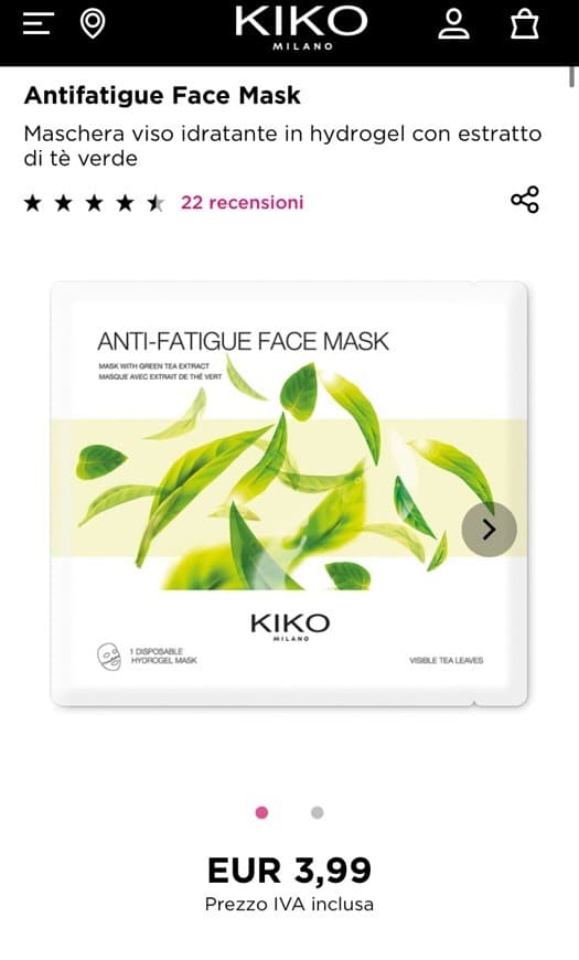 Producto Máscara facial 