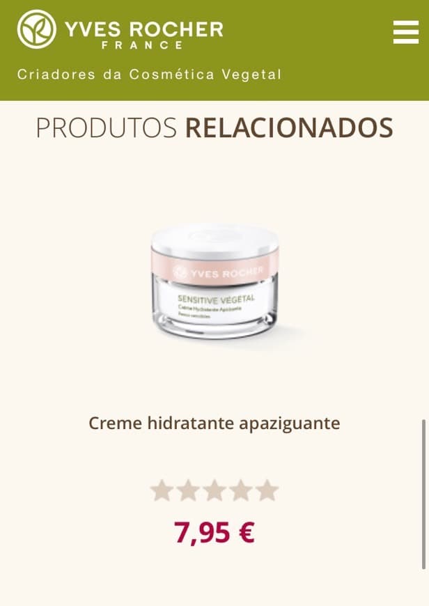 Producto Creme diário 