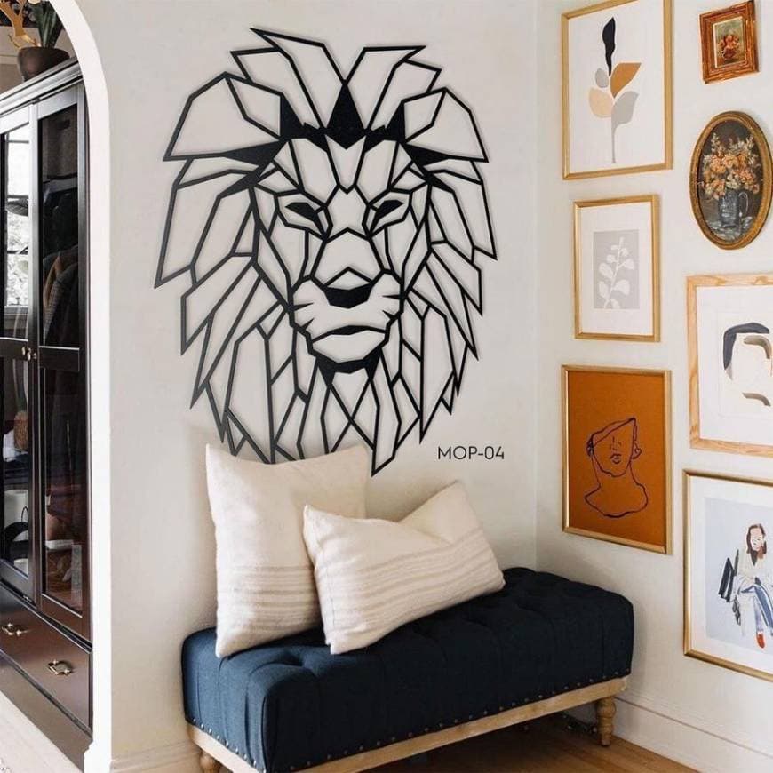 Producto Lion Head Metal Art