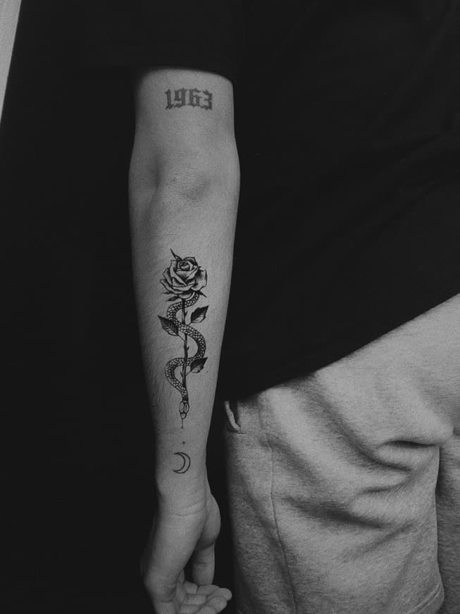 Fashion Rose / Snake Tattoo 