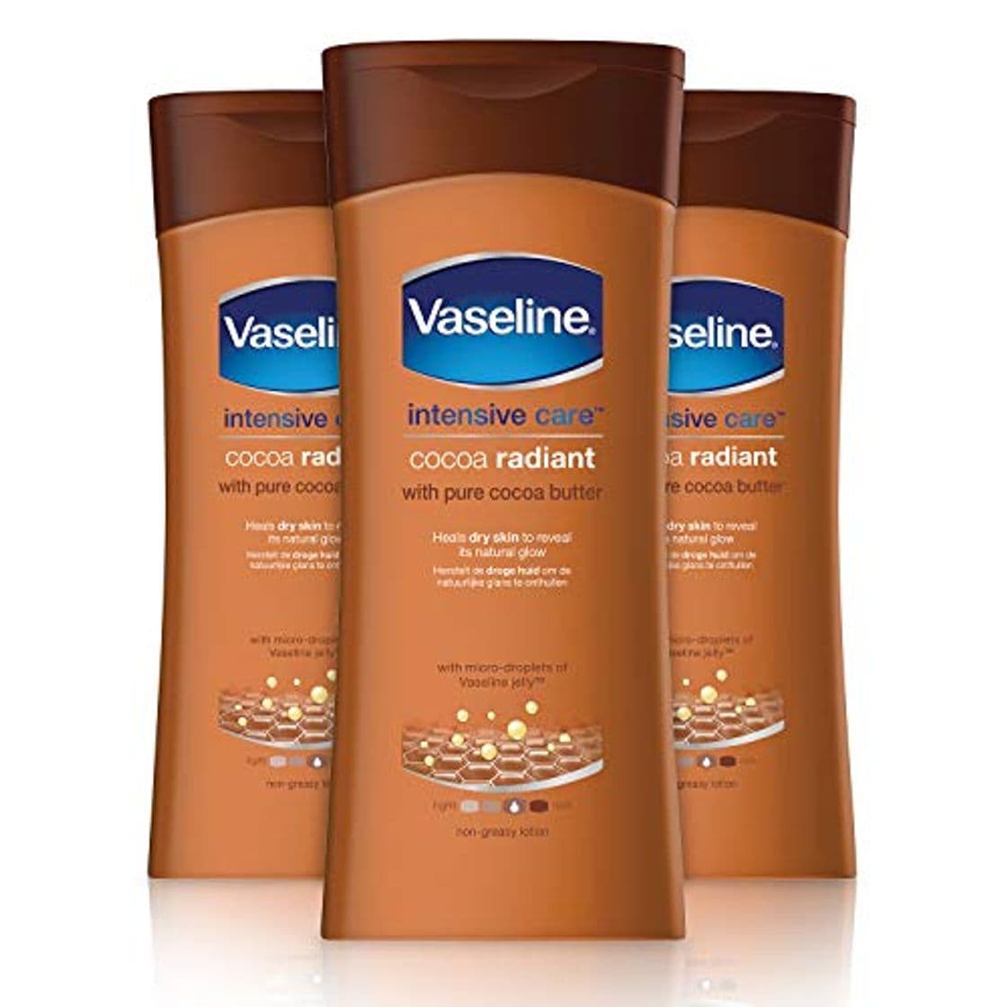 Belleza Vaseline Essential Moisture Cocoa Radiant Lotion 200ml Pack of 3