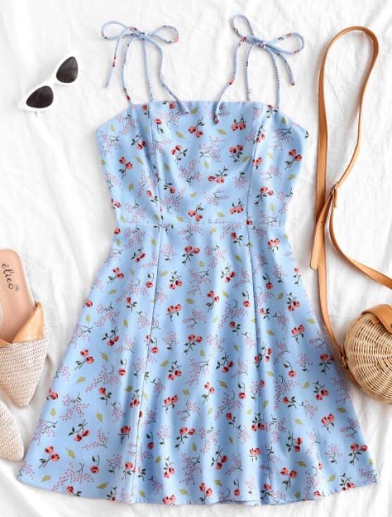 Fashion Vestido com flores 