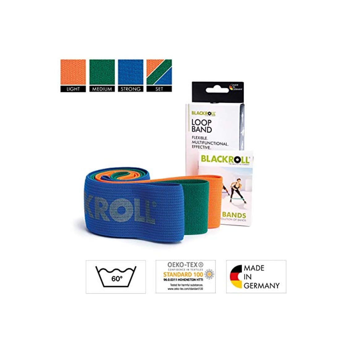 Product BLACKROLL Band Set Trainingsbänder Gymnastikbänder Sportbänder in 3 Widerstandstufen Fitness