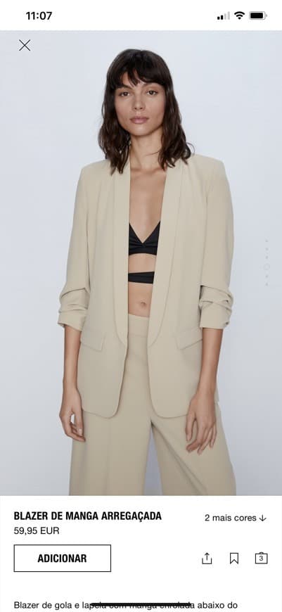 Fashion blazer comprido zara