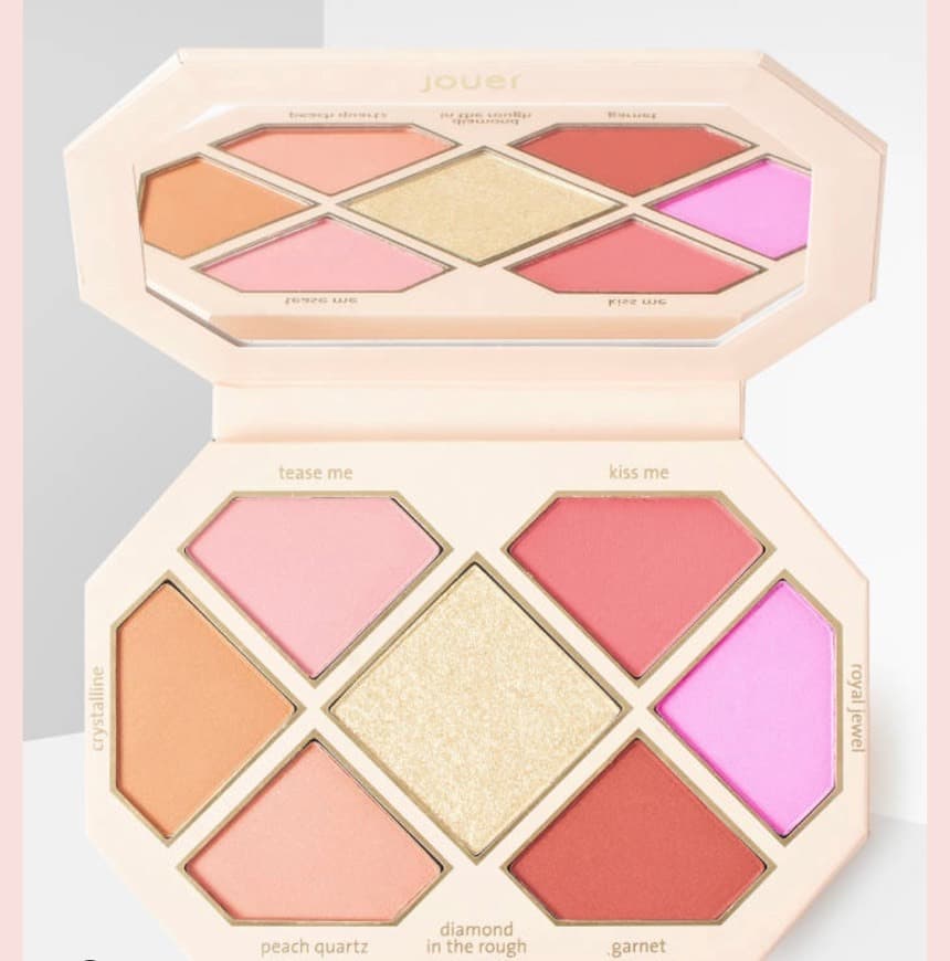 Product Jouer Cosmetics Rose Cut Gems Blush & Cheek Topper Palette at ...