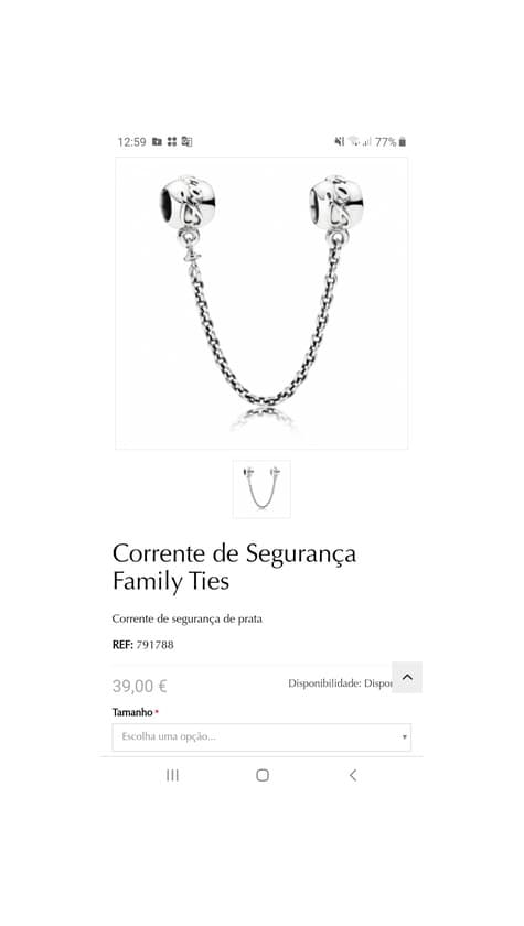 Product Corrente de Segurança Family Ties  Pandora