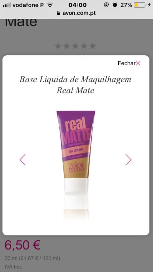 Product Base Real Matte Avon