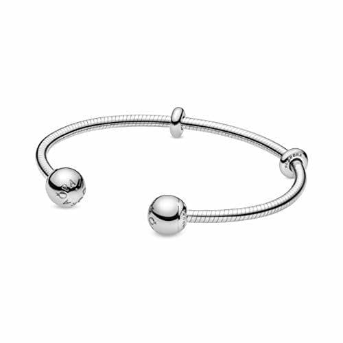 Producto PANDORA Moments Snake Chain Style Open Bangle 925 Sterling Silver Bracelet, Size