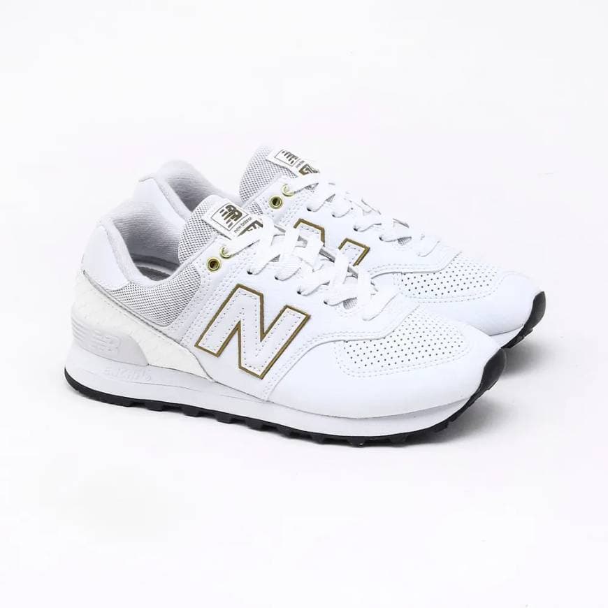 Producto New Balance 574 Brancos e Dourados