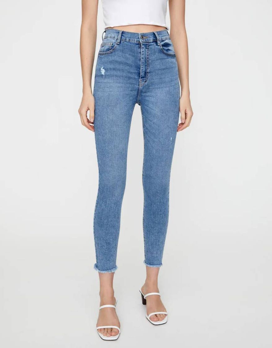 Fashion Jeans Skinny fit de cintura subida