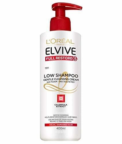 Beauty L'Oréal Paris Elvive Champú Sin Sulfatos para Pelo Dañado y Debilitado, pack