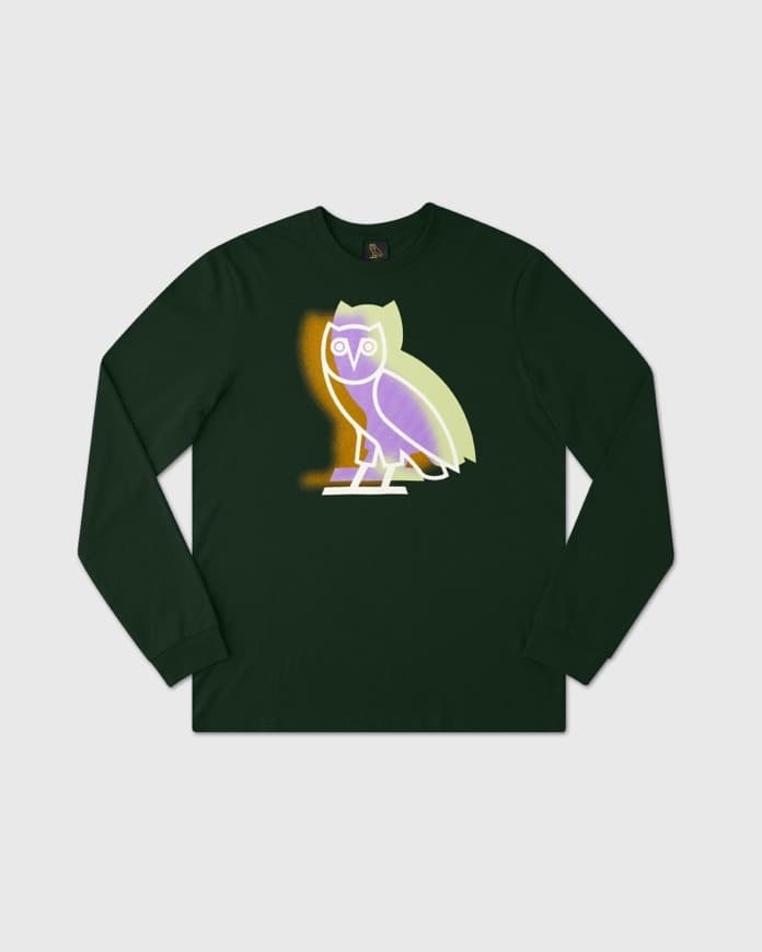 Product STENCIL OWL LONGSLEEVE T-SHIRT