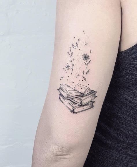 Fashion TATUAGEM BOOKAHOLIC