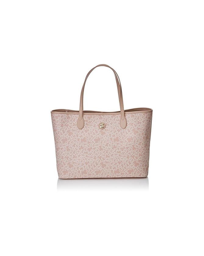 Fashion Tous Capazo Super Grande Kaos Mini, Bolso totes para Mujer, Beige