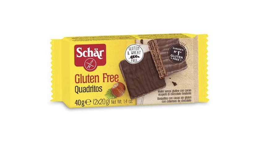 Producto Wafers de Cacau com cobertura de chocolate preto sem glúten 