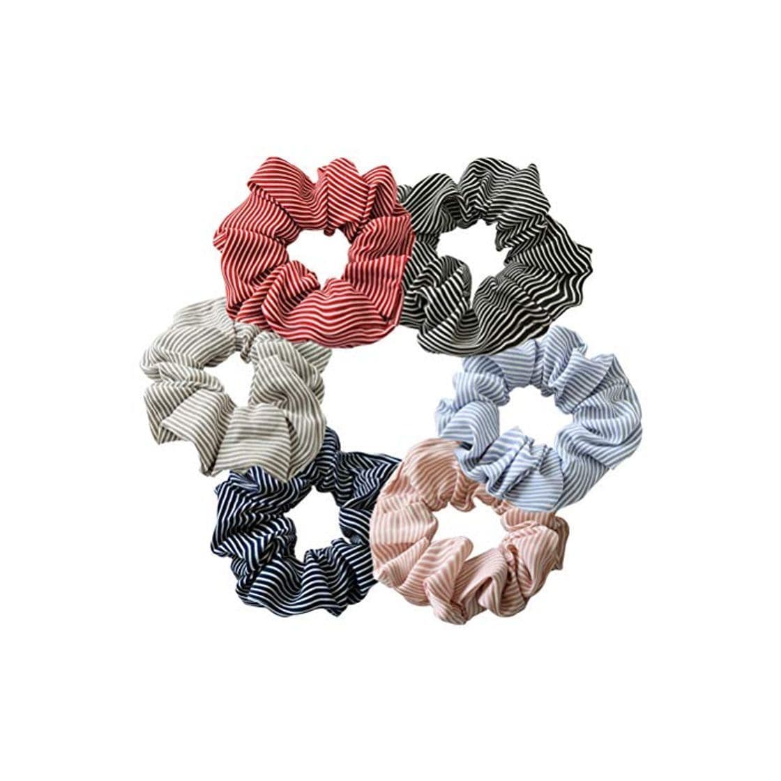 Producto Frcolor 6 unids Strunch Stretch Hair Scrunchies Suave Flor Scrunchy Hair Ties