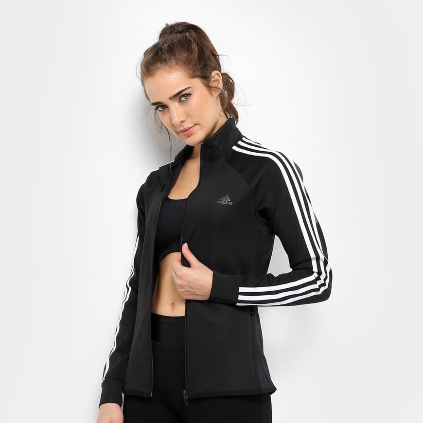 Moda Casaco Preto Adidas