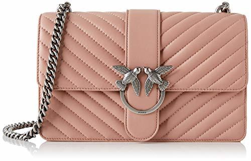 Fashion Pinko Love Mix, Bolso Bandolera para Mujer, Rosa