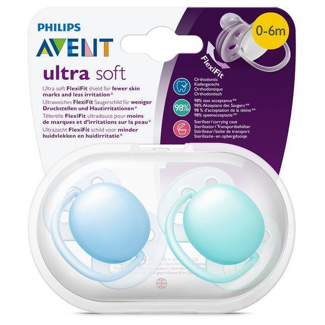 Moda Chupeta Philips Avent UltraSoft Silicone Lisa 0-6 M. (2 unid.) rosa ...