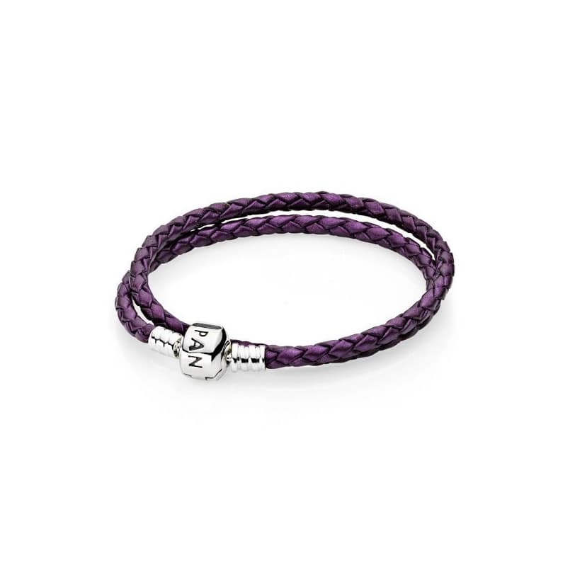 Producto Pulseira de couro roxo dupla volta