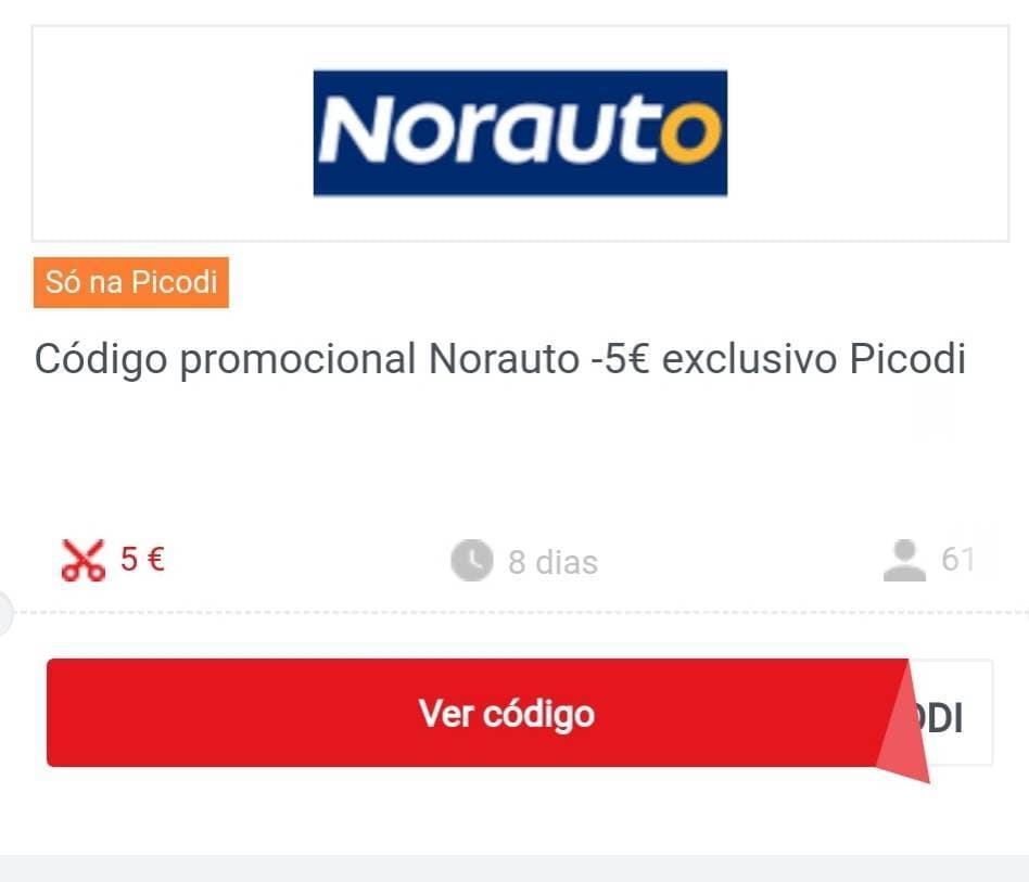 Moda 5€ desconto NORAUTO