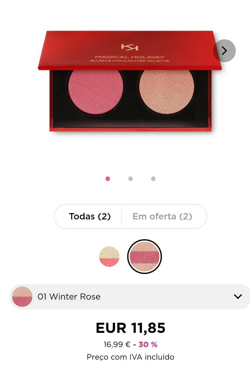 Fashion Palete duo com blush e iluminador com textura cremosa