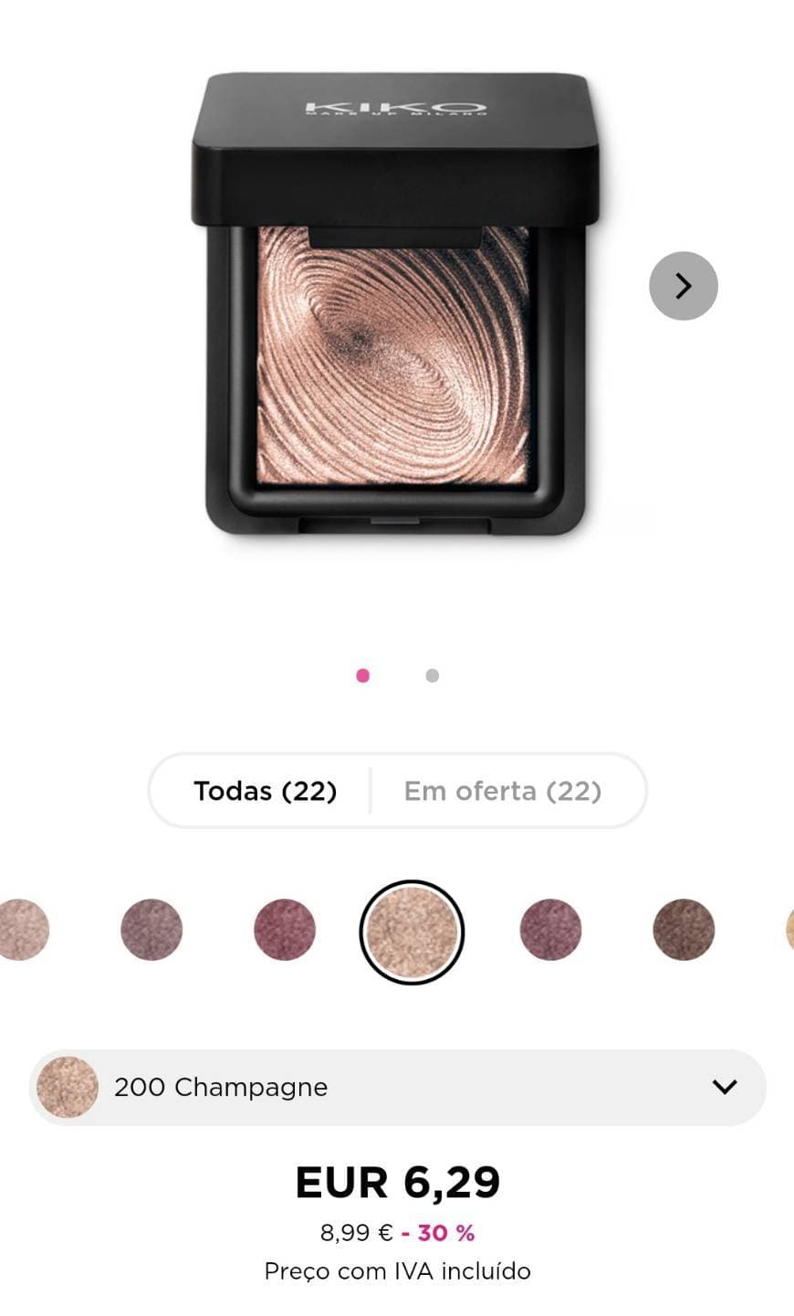 Fashion Sombra de cor instantânea, para utilização seca e húmida.

