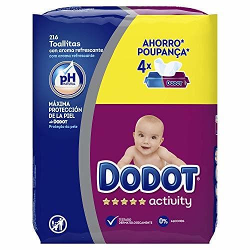 Product Dodot Activity -Toallitas para bebé, 4 paquetes de 54 unidades, Total