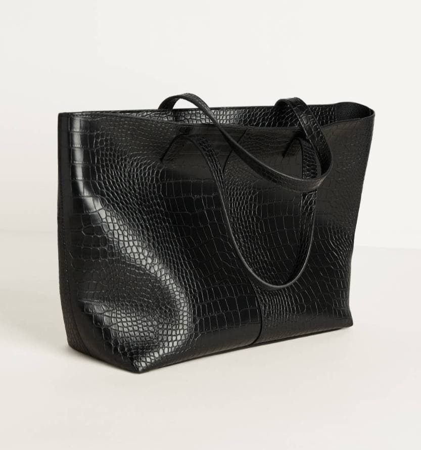 Fashion Mala tote bag com efeito de crocodilo