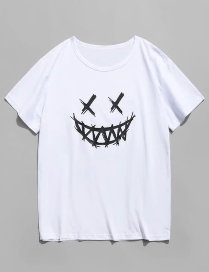 Producto Happy face graphic casual short sleeve t shirt