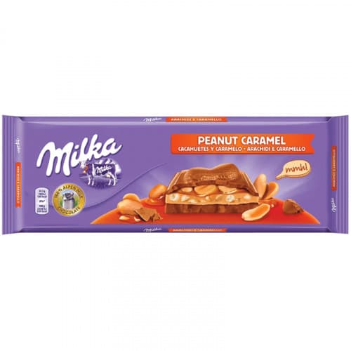 Producto Tablete de Chocolate Milka de Amendoim e Caramelo