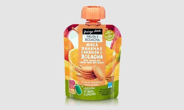 Moda Batido de Fruta Maçã Banana Laranja e Bolacha