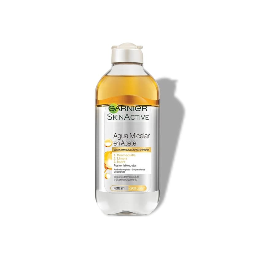 Belleza Garnier Skin Active - Agua Micelar en Aceite, Elimina el Maquillaje Waterpoof,