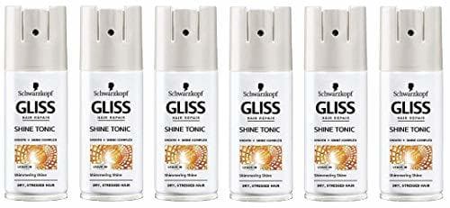 Beauty 6 x Schwarzkopf Gliss Shine & Reparación Tonic Cabello 100 ml