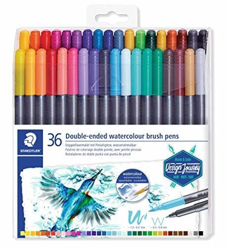 Home STAEDTLER Watercolour Brush Pens 3001 TB36 Rotulador de Doble Punta de Fibra