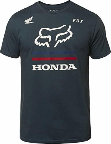 Fashion Fox Racing x Honda Men's Honda Premium Short Sleeve T Shirt Blue-S