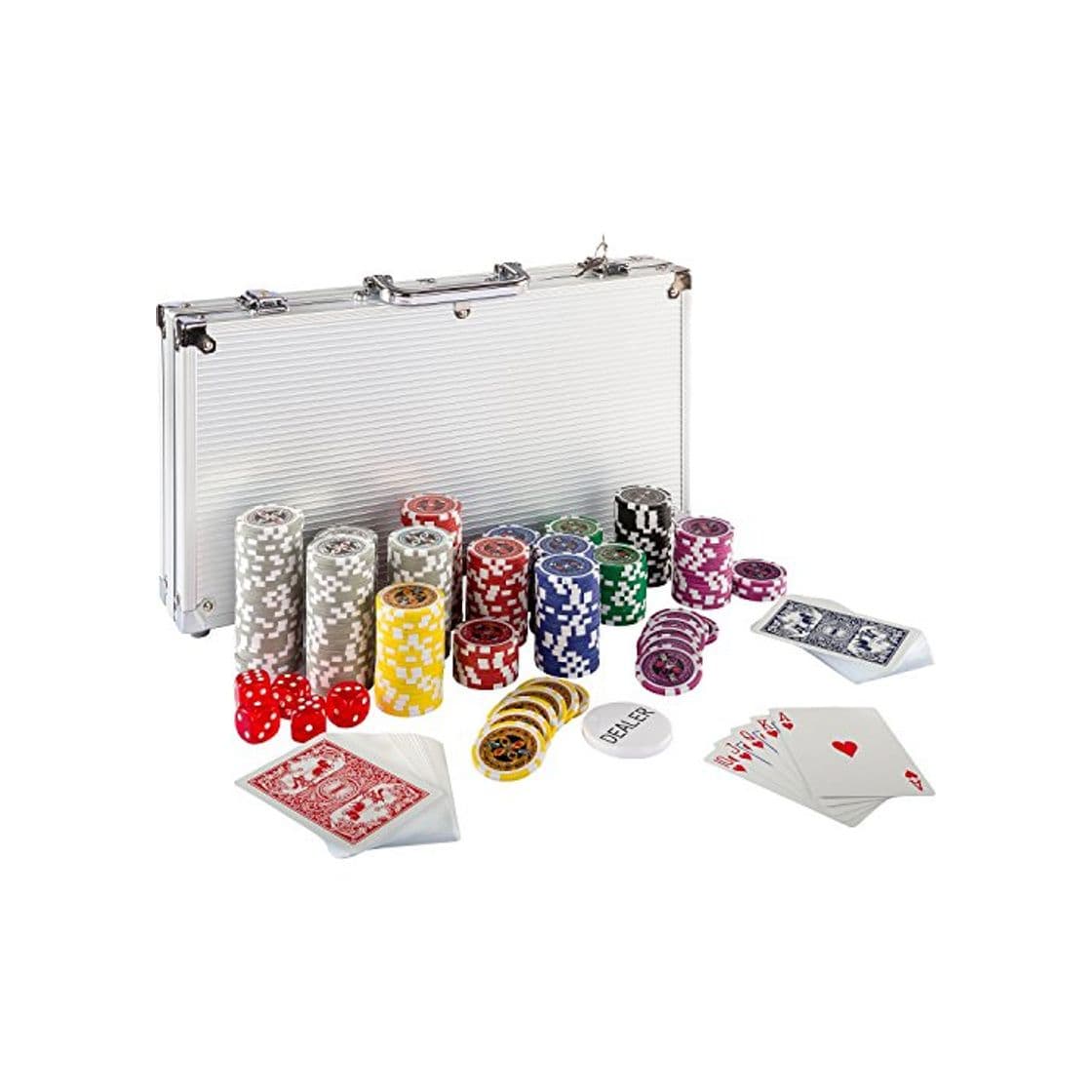 Product Maxstore Ultimate Pokerset con 300 Chips láser 12 Gramos núcleo de Metal