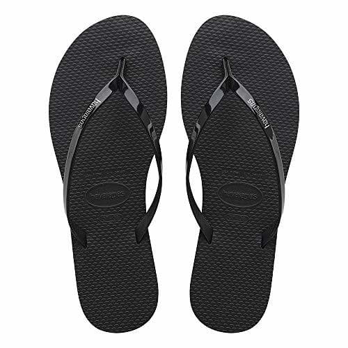 Fashion Havaianas You Metallic, Sandalias para Mujer, Negro