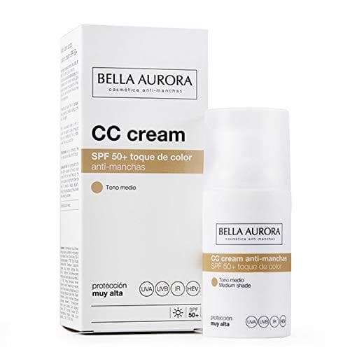 Beauty Bella Aurora Crema Facial con Color y Protección Solar 50+ Anti-Manchas para