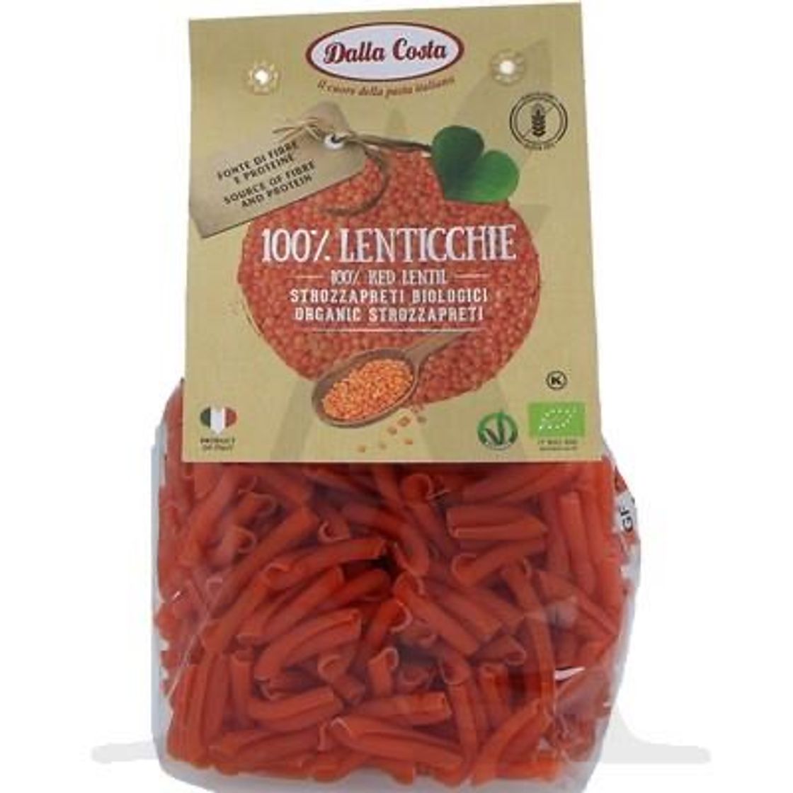 Producto Fusilli Lentilhas Vermelhas DALLA COSTA