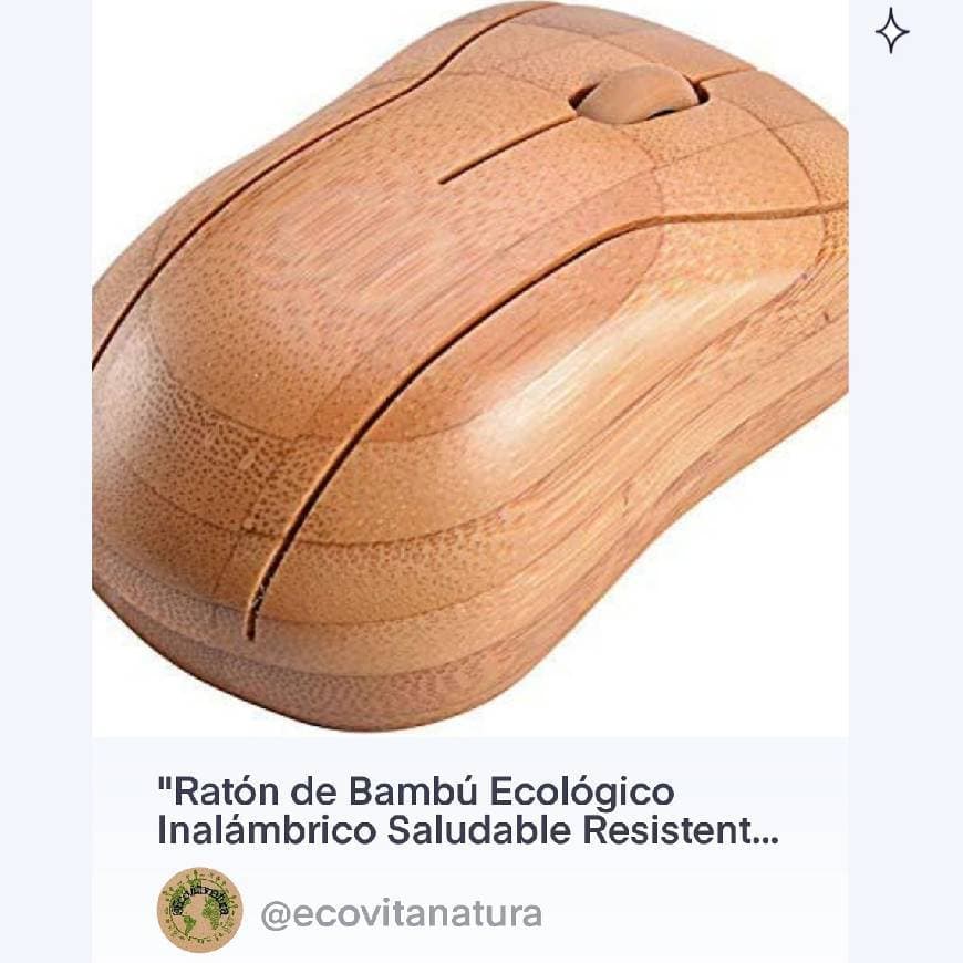 Producto Ratón de Bambú Ecológico Inalámbrico bluetooth 