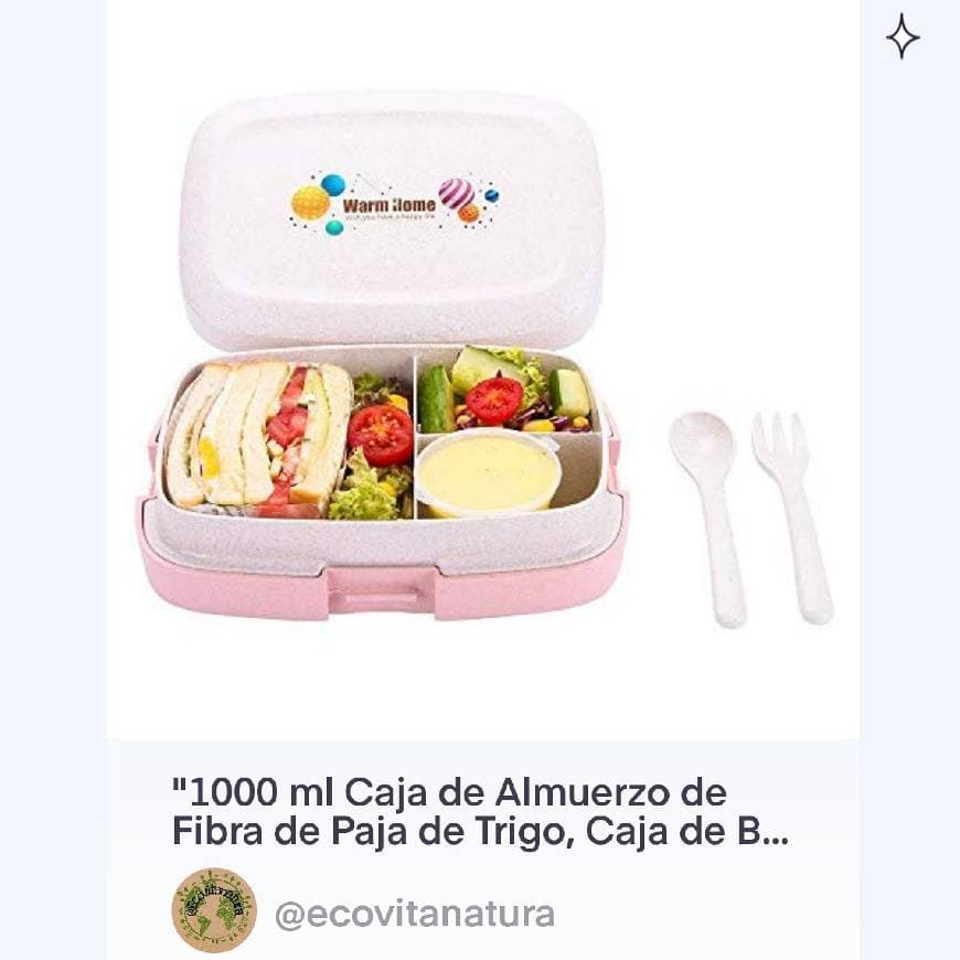 Producto 1000 ml Caja de Almuerzo de Fibra de Paja de Trigo 